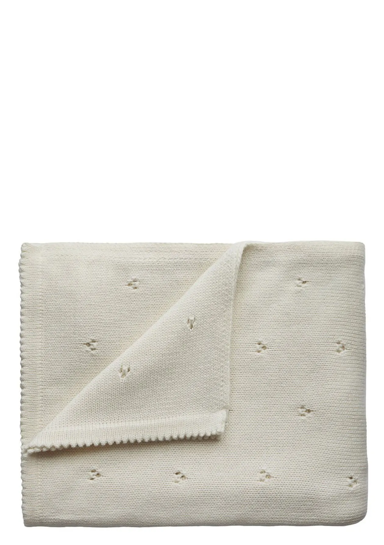 Strick-Babydecke 'Pointelle Ivory'
