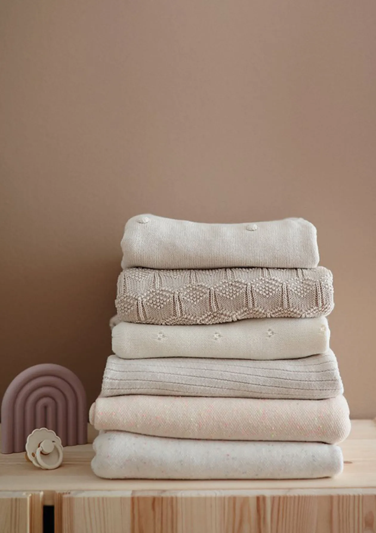 Strick-Babydecke 'Pointelle Ivory'