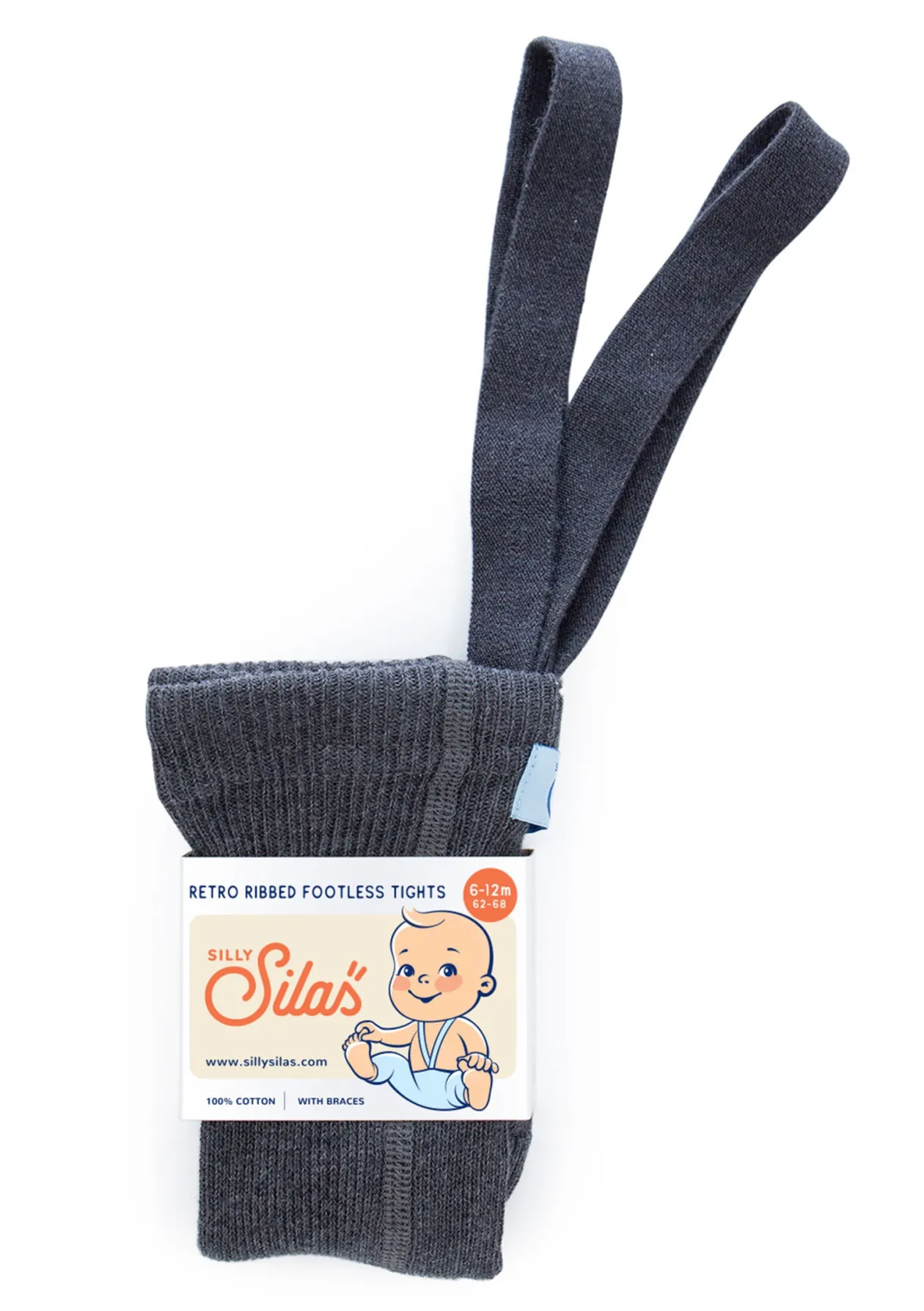 Strumpfhose mit Trägern ohne Fuß dark grey blend