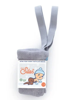 Teddy-Strumpfhose mit Trägern mit Fuß pearl grey