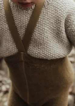 Teddy-Strumpfhose mit Trägern ohne Fuß Acorn Brown