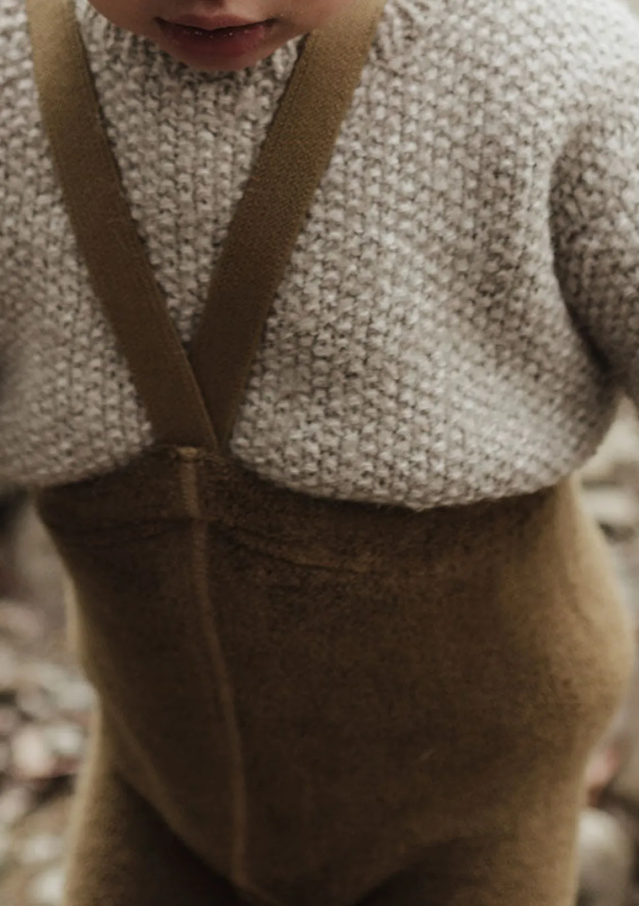 Teddy-Strumpfhose mit Trägern ohne Fuß Acorn Brown