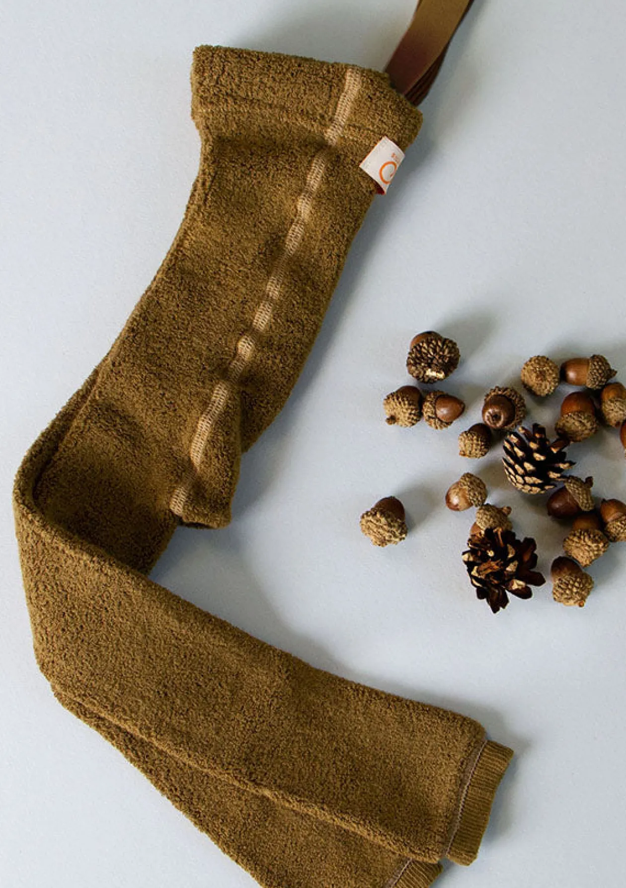 Teddy-Strumpfhose mit Trägern ohne Fuß Acorn Brown