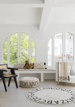 Teppich mit Buchstaben 'ABC' waschbar Ø 150 cm