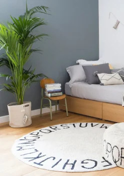 Teppich mit Buchstaben 'ABC' waschbar Ø 150 cm