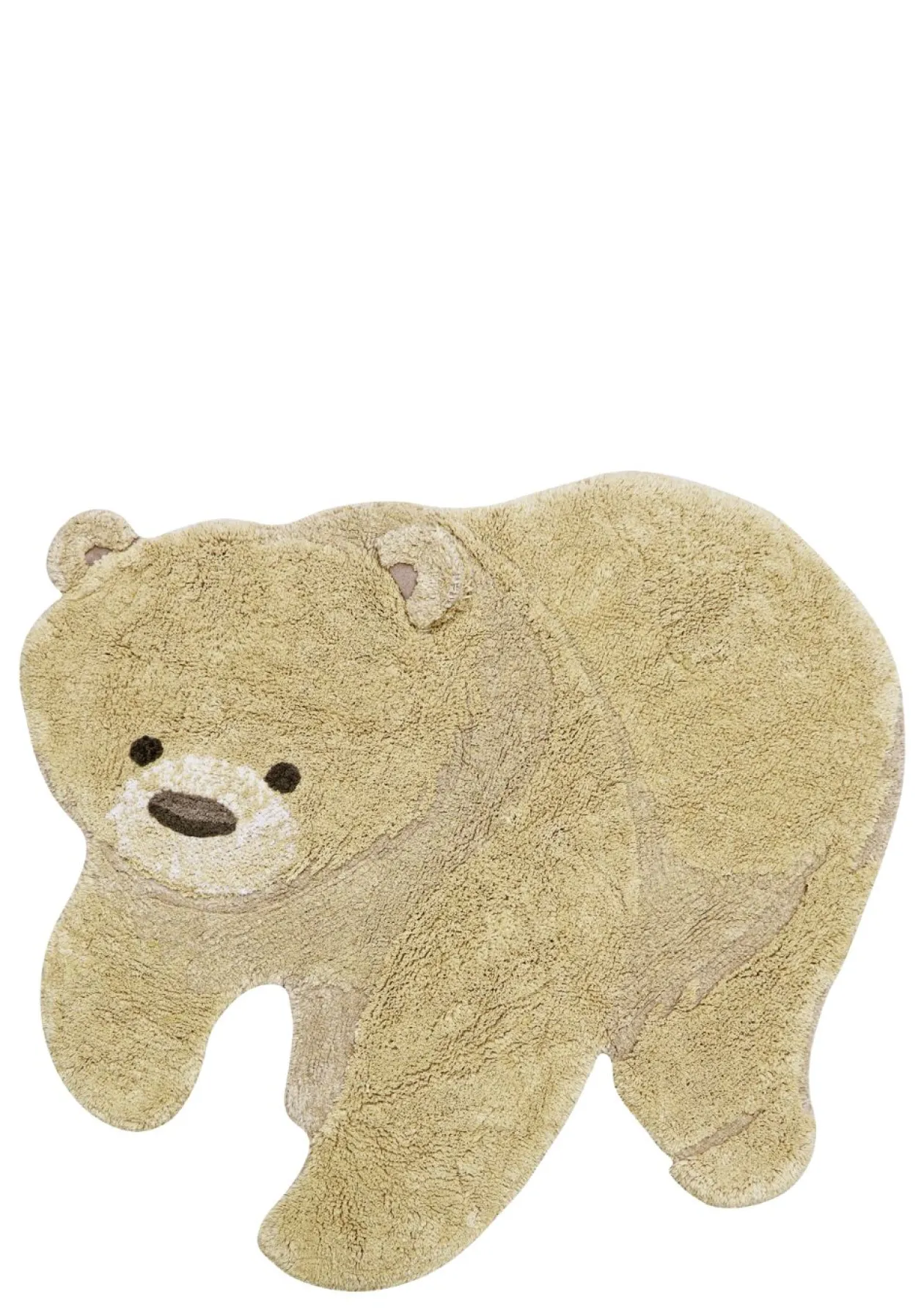 Teppich mit Tiermotiv 'Bear' waschbar 122 x 120 cm