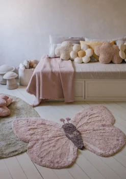 Teppich mit Tiermotiv 'Butterfly' waschbar 120 x 90 cm