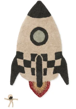 Teppich mit Weltraum-Motiv 'Rocket' waschbar 135 x 85 cm