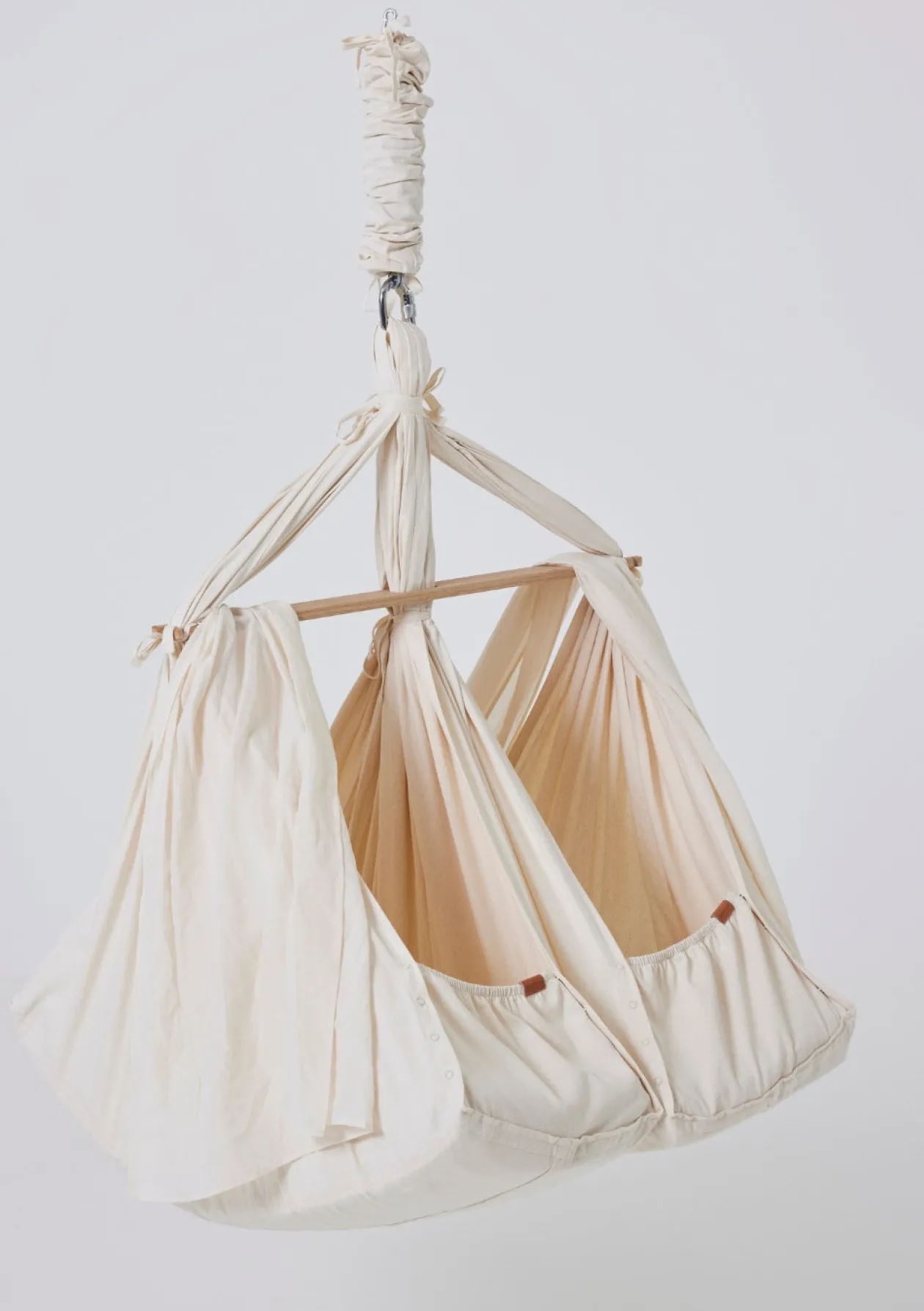 3-tlg. Federwiegen-Set 'Premium' für Zwillinge Natur