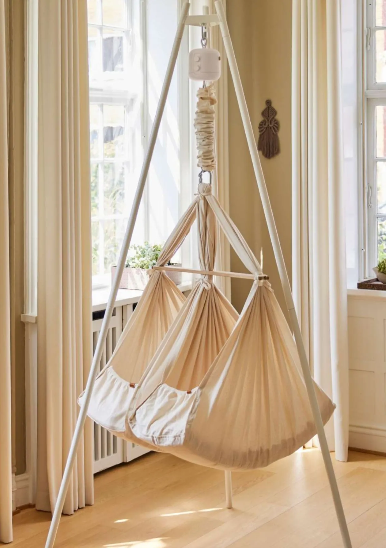 3-tlg. Federwiegen-Set 'Premium' für Zwillinge Natur