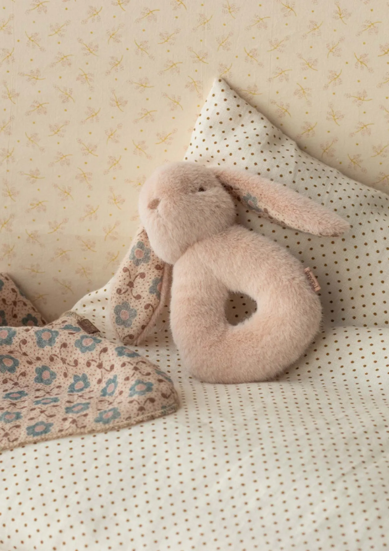 2-tlg. Rassel Set 'Häschen' powder