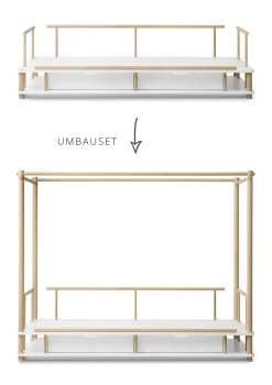 Umbauset für 'Camp' Bettsofa zum Himmelbett Eiche