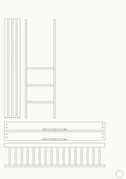 Umbauset für 'Wood Mini+' Baby- und Juniorbett zum halbhohen Etagenbett Weiß