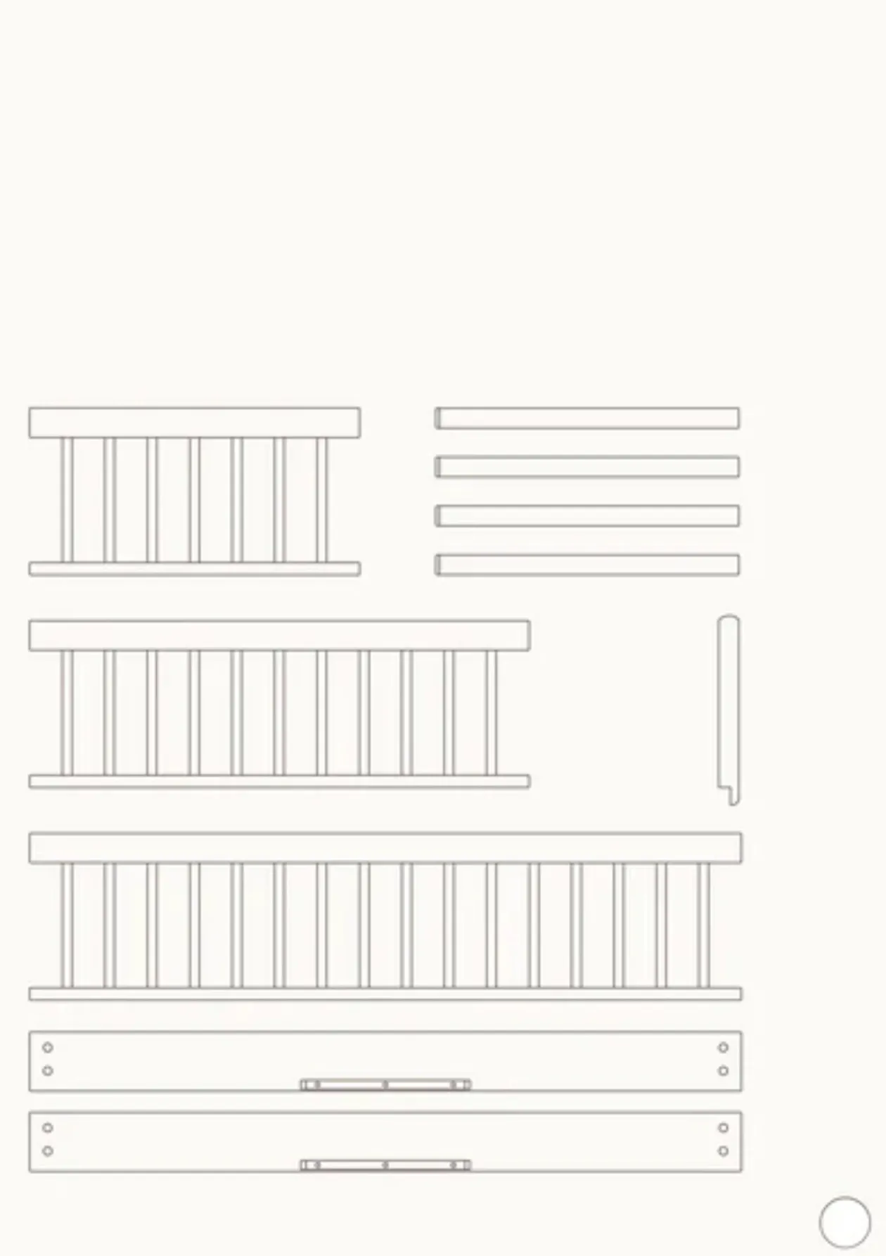 Umbauset für 'Wood Mini+' Babybett zum Juniorbett Weiß