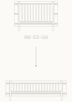 Umbauset für 'Wood Mini+' Babybett zum Juniorbett Eiche