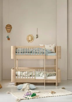Umbauset für 'Wood Mini+' Baby- und Juniorbett zum halbhohen Etagenbett Eiche
