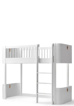 Umbauset für 'Wood Mini+' Babybett inkl. Junior-Erweiterung zum halbhohen Hochbett Weiß