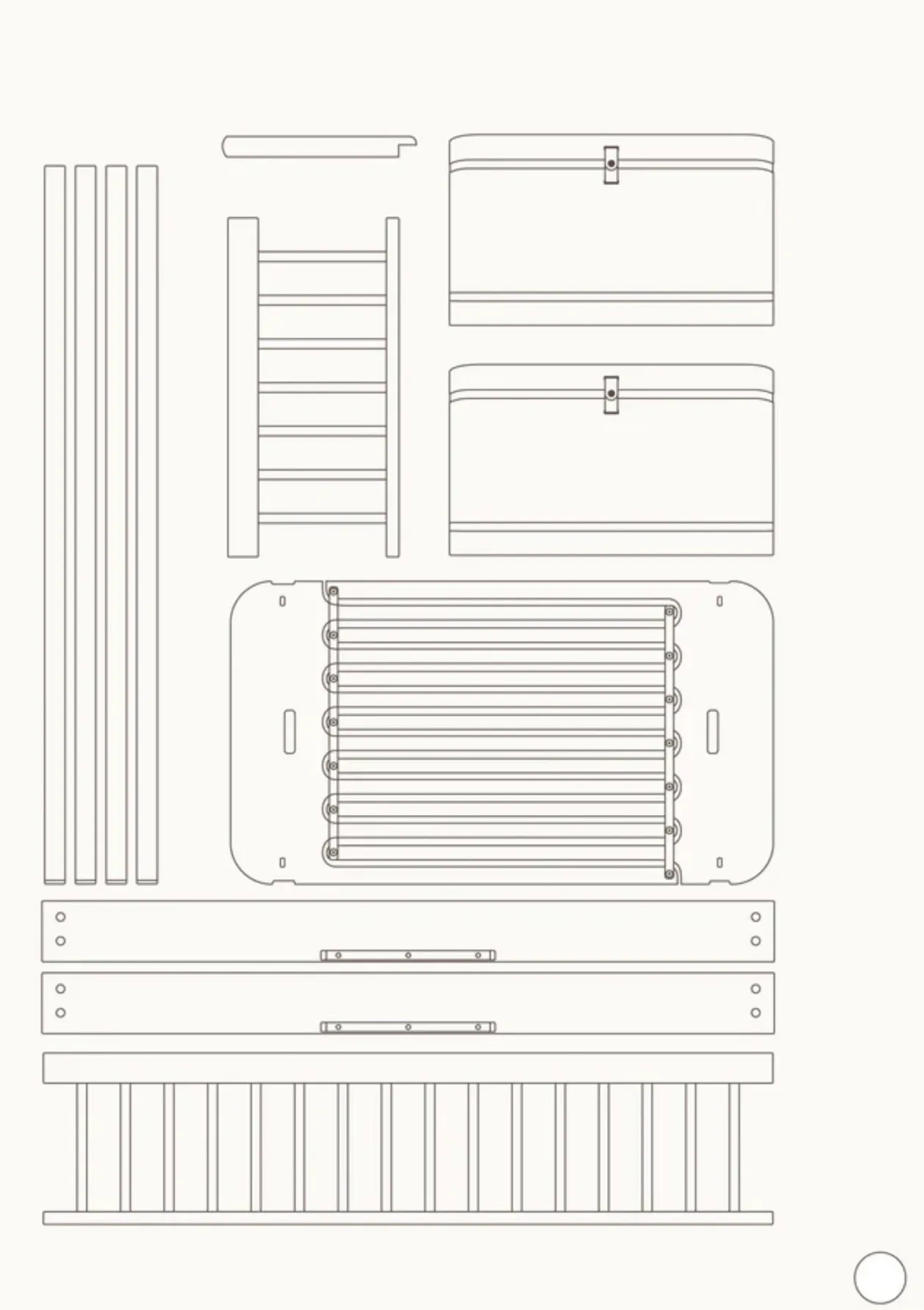 Umbauset für 'Wood Mini+' halbhohes Hochbett zum halbhohen Etagenbett Weiß