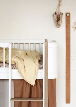 Umbauset für 'Wood Mini+' Juniorbett zum halbhohen Hochbett Weiß / Eiche