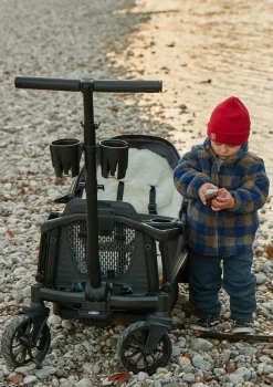 Veganer Lammfell-Sitzeinsatz weiß/schwarz
