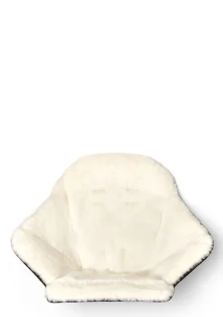 Veganer Lammfell-Sitzeinsatz weiß/schwarz