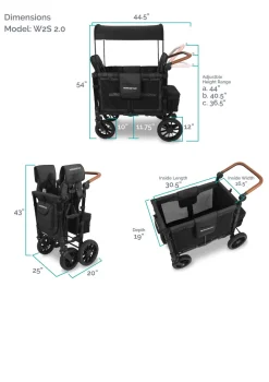 W2 Luxe Kinderwagen 2-Sitzer