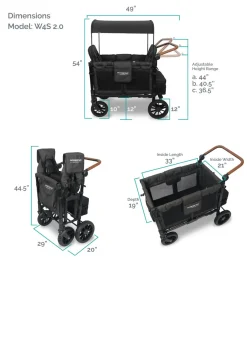 W4 Luxe Kinderwagen 4-Sitzer