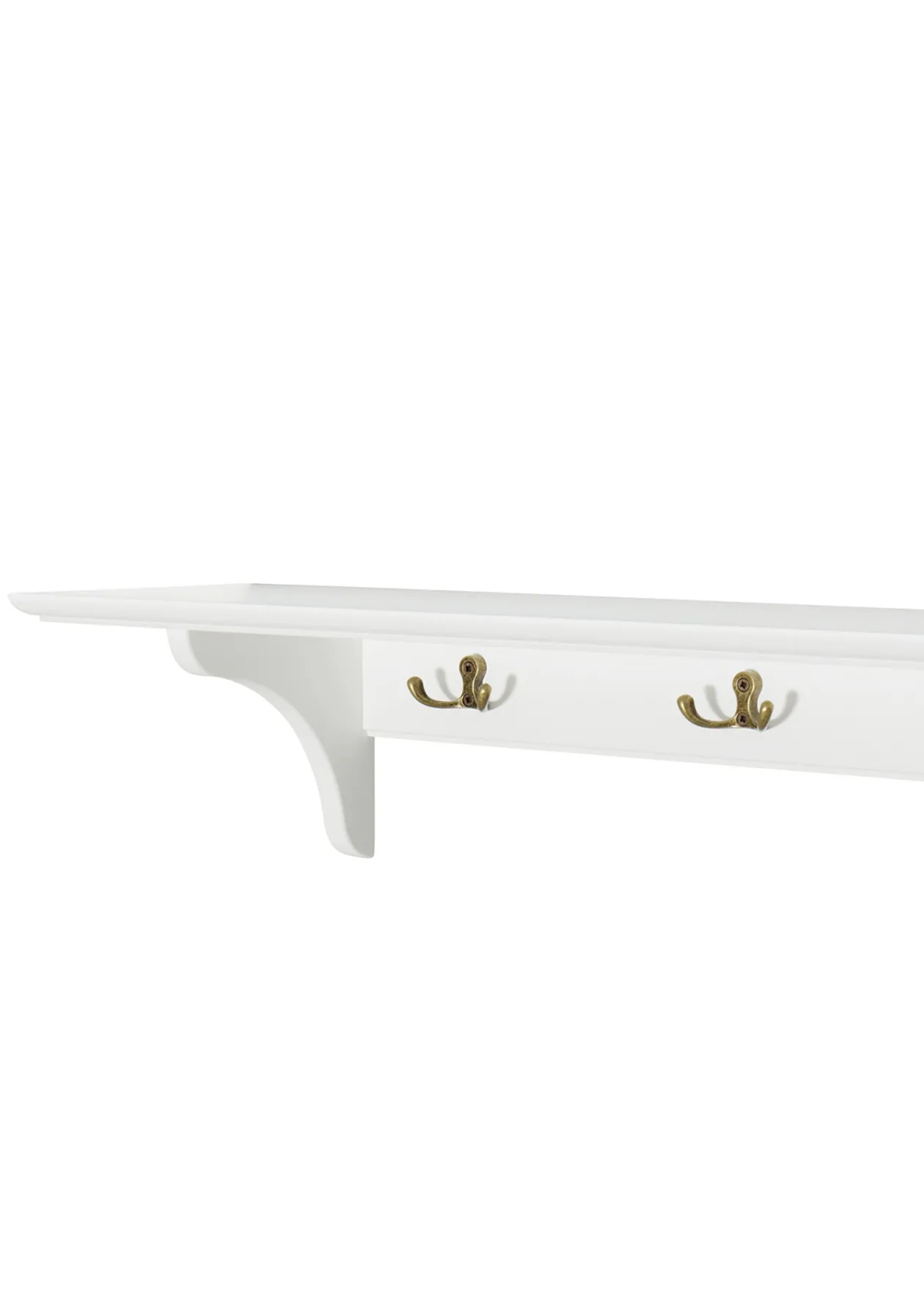 Wandregal 'Seaside' klein mit Haken weiß