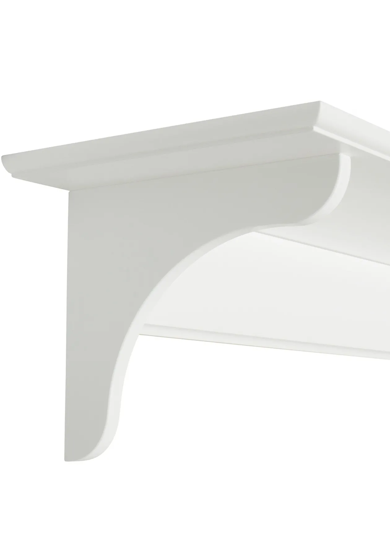 Wandregal 'Seaside' klein mit Haken weiß