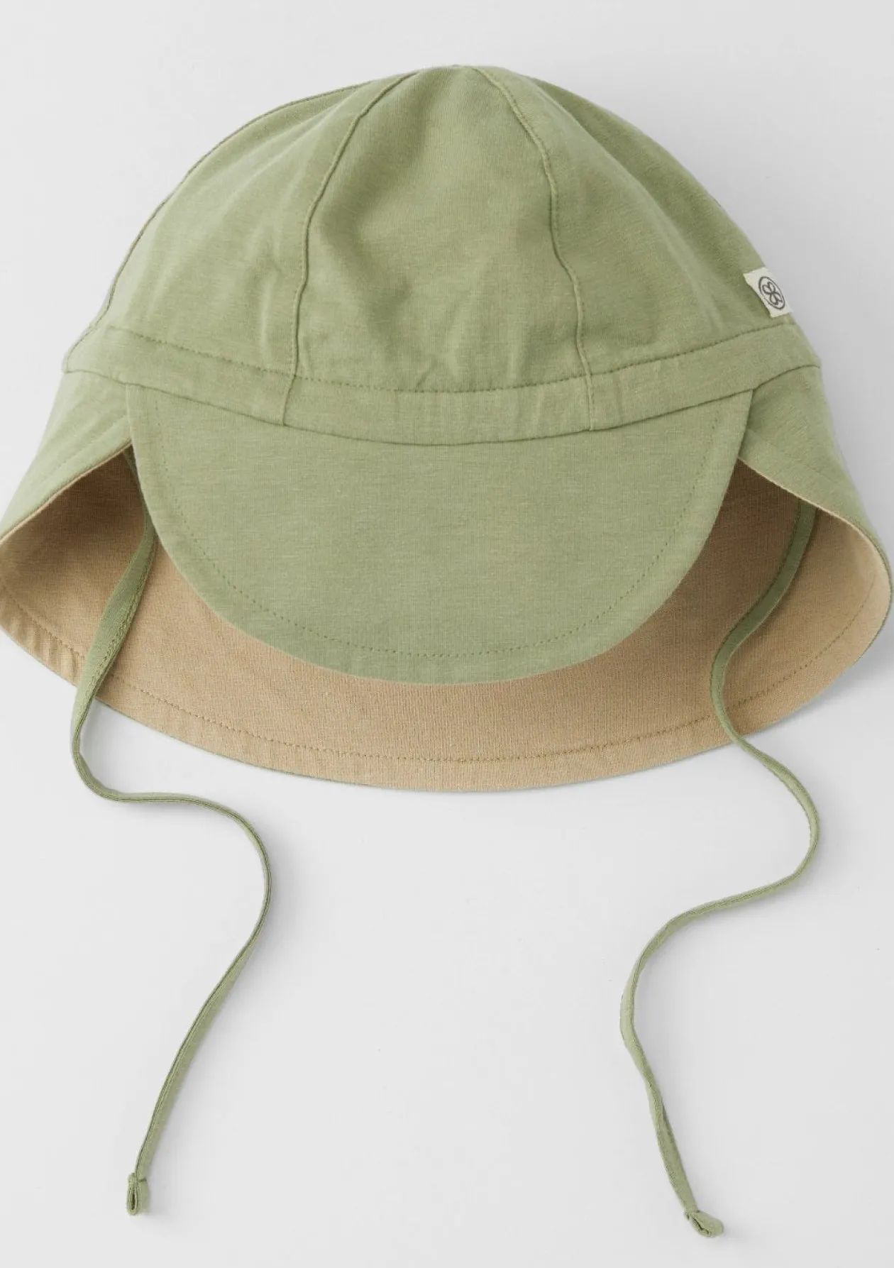 Wendbarer Sonnenhut UPF 50+ Olive Green/Sandy Beach