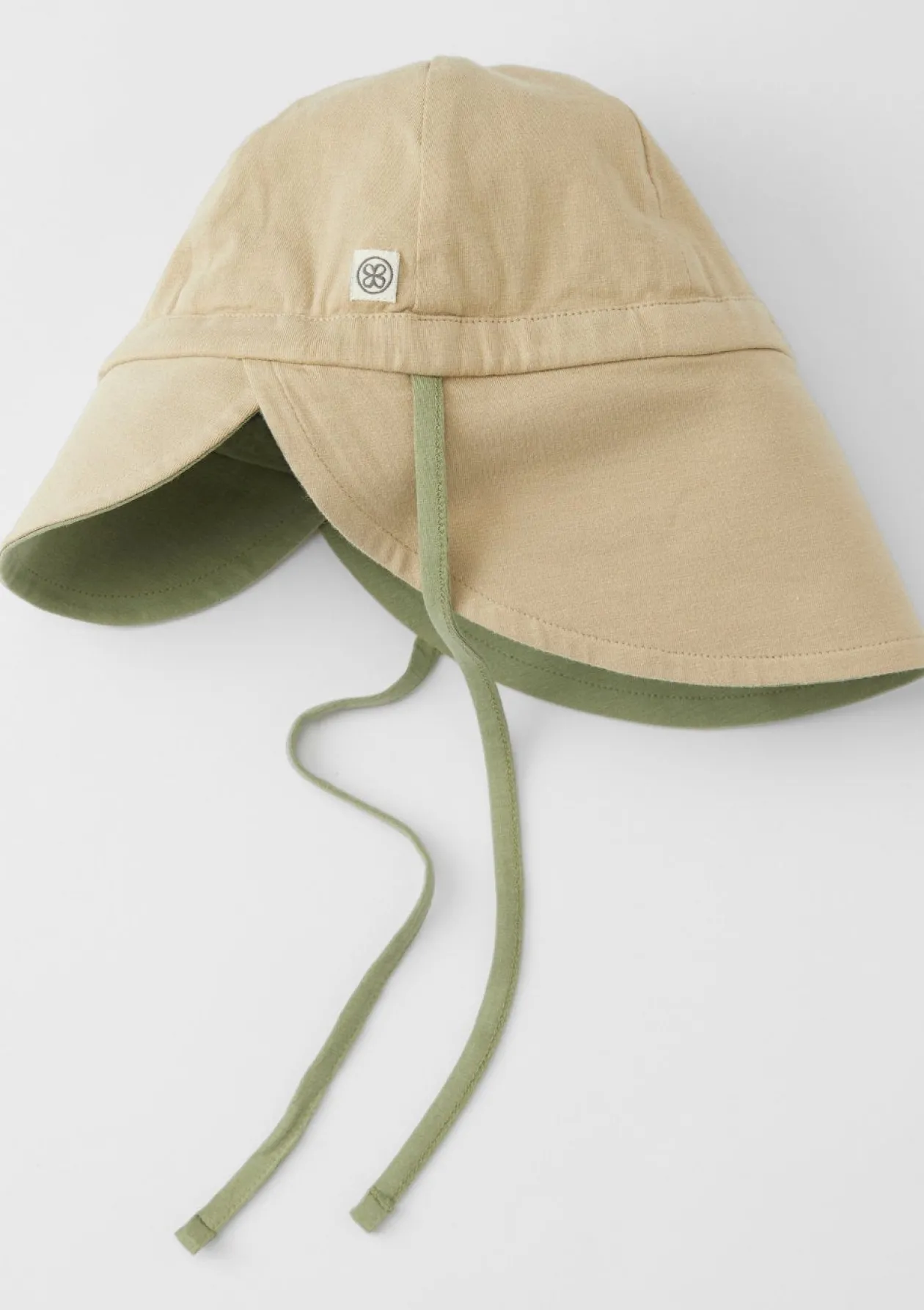 Wendbarer Sonnenhut UPF 50+ Olive Green/Sandy Beach
