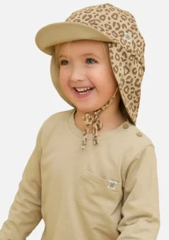 Wendbarer Sonnenhut UPF 50+ Leopard Brown/Sandy Beach