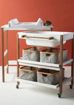 Wickel- und Badestation 'Smart' white natural