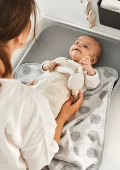 Wickelauflage 'Matty' Pearl Grey