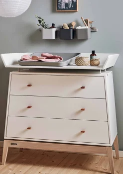 (Wickel-)Kommode 'Luna' Weiß / Eiche