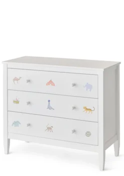 (Wickel-)Kommode weiß handbemalt