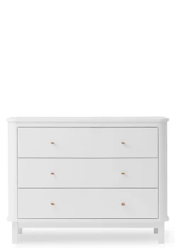 (Wickel-)Kommode 'Wood' 3 Schubladen Weiß