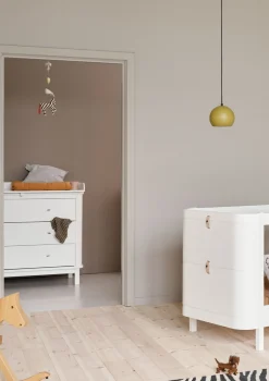 (Wickel-)Kommode 'Wood' 3 Schubladen Weiß