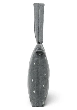 Wickeltasche 'Denim Diaper Bag' Grey Hearts