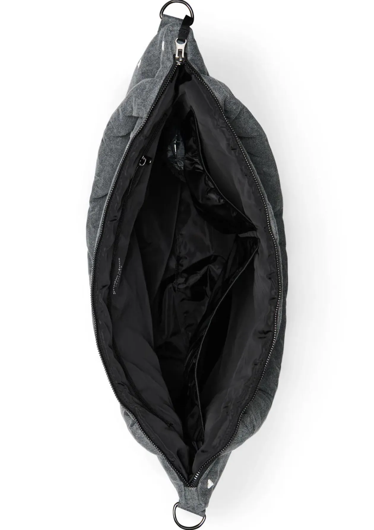 Wickeltasche 'Denim Diaper Bag' Grey Hearts