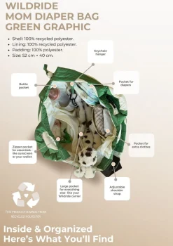 Wickeltasche Green Graphic