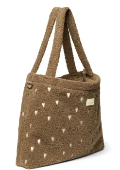 Wickeltasche 'Teddy Diaper Bag' Brown Hearts