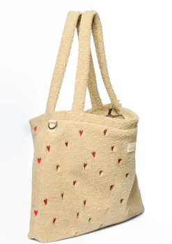 Wickeltasche 'Teddy Diaper Bag' Ecru Hearts