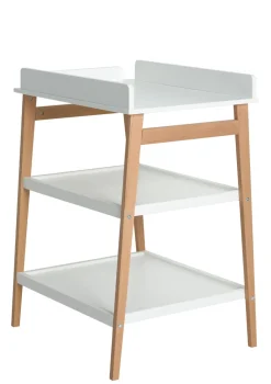 Wickeltisch 'Hip' white natural