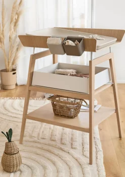 Wickeltisch mit Schaumstoffpolster 'Linea' Eiche