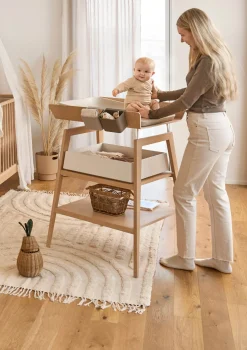 Wickeltisch mit Schaumstoffpolster 'Linea' Eiche