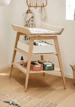 Wickeltisch mit Schaumstoffpolster 'Linea' Buche