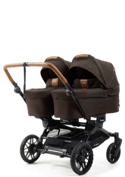Zwillings-Kinderwagen-Set 'Double SENTO FLAT+' Outdoor Brown