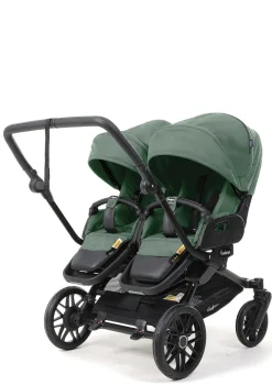 Zwillings-Kinderwagen-Set 'Double SENTO FLAT+' Urban Green