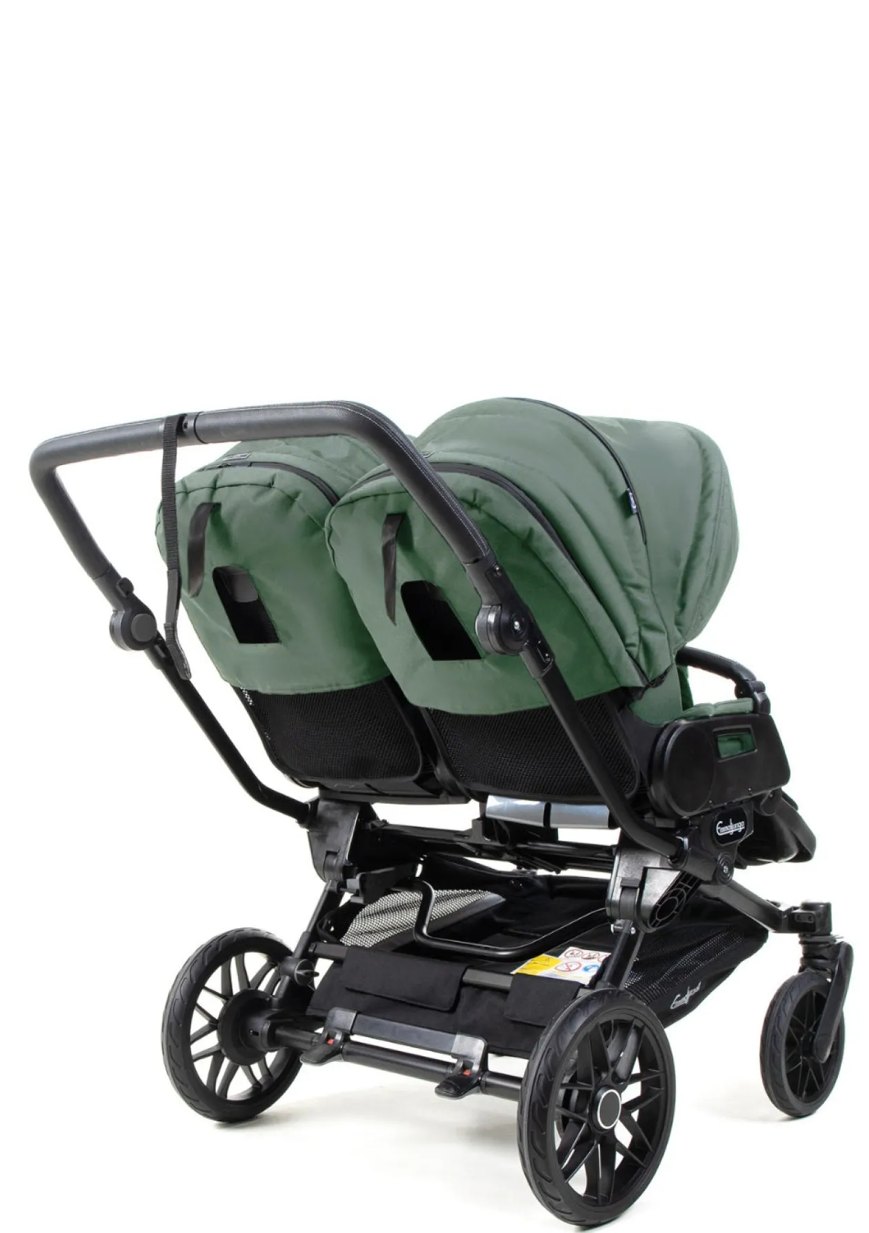 Zwillings-Kinderwagen-Set 'Double SENTO FLAT+' Urban Green